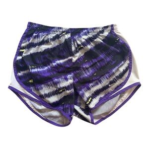 Nike Women's Purple and Black Athletic Shorts
